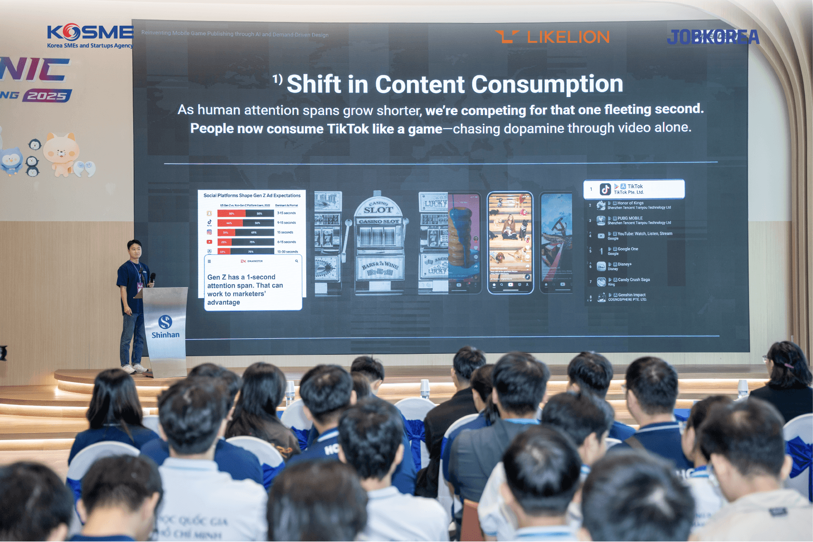 Phần diễn thuyết về ngành Game từ đại diện Supercent thu hút sự chú ý của khán giả