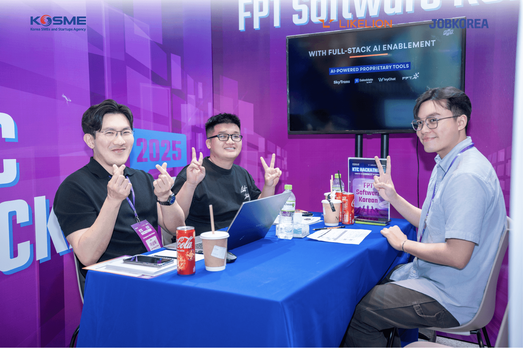 Booth phỏng vấn tại sự kiện của Doanh nghiệp FPT Software Korea